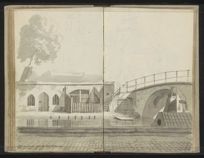 Weesbrug Oudegrachtin yllä Utrechtissa tekijältä Johannes Huibert Prins