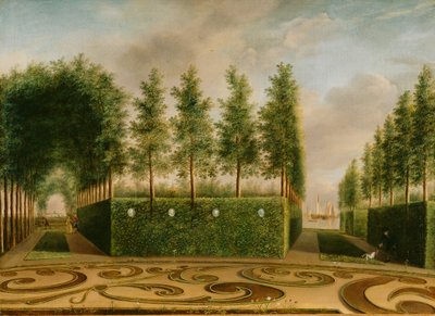 Muodollinen puutarha, 1766 tekijältä Johannes Janson