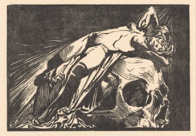 Nainen makaa kallossa tekijältä Johannes Josephus Aarts