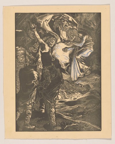Macbeth ja Banquo tapaavat kolme noitaa tekijältä Johannes Josephus Aarts