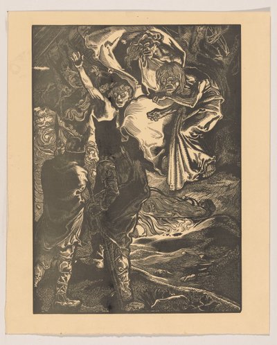 Macbeth ja Banquo tapaavat kolme noitaa tekijältä Johannes Josephus Aarts