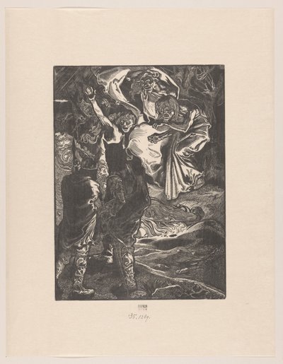 Macbeth ja Banquo tapaavat kolme noitaa tekijältä Johannes Josephus Aarts