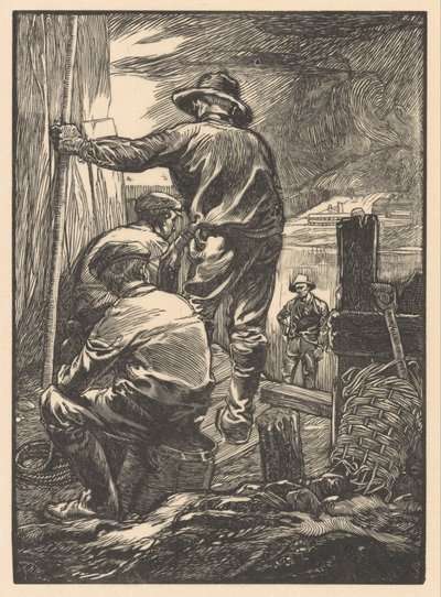 Neljä työntekijää veden äärellä tekijältä Johannes Josephus Aarts