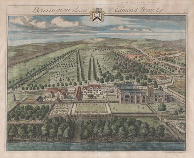 Barrington, The Seat of Edmond Bray, Esq., [1712] julkaistiin uudelleen 1768. tekijältä Johannes Kip