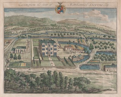 Easington, The Seat of Nathaniel Stevens, [1712] julkaistiin uudelleen 1768. tekijältä Johannes Kip