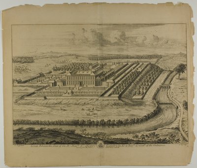 Great Ribston, levy 61, Britannia Illustrata tekijältä Johannes Kip