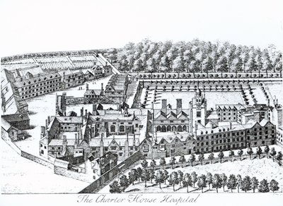 Charterhousen sairaala, n. 1720 tekijältä Johannes Kip