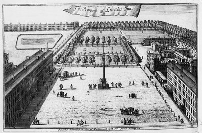 The Prospect of Lincolns Inn, 1720 tekijältä Johannes Kip