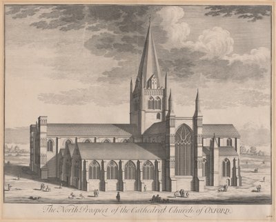 Oxfordin katedraalikirkon North Prospect tekijältä Johannes Kip, after Leendert Knijff