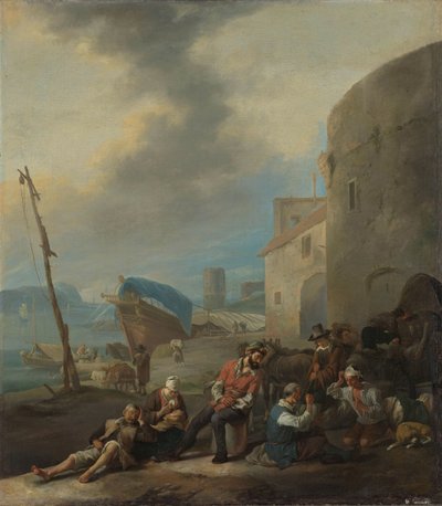Italian satama tekijältä Johannes Lingelbach
