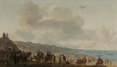 Englannin Kaarle II:n lähtö Scheveningenistä 2. kesäkuuta 1660 tekijältä Johannes Lingelbach