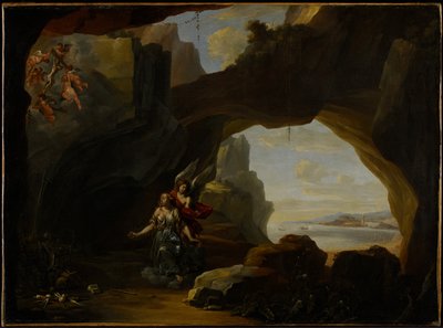 Magdalena luolassa, noin 1650 tekijältä Johannes Lingelbach