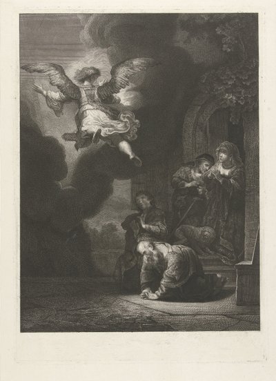 Enkeli jättää Tobiaksen perheineen tekijältä Johannes Pieter de Frey