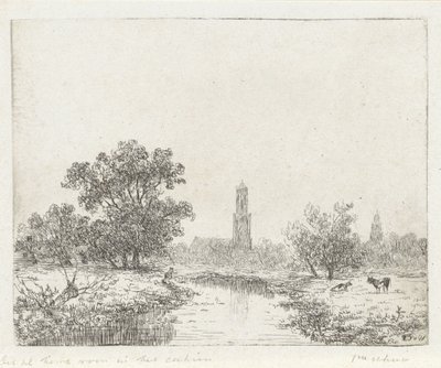 Näkymä Utrechtiin(?) tekijältä Johannes Pieter van Wisselingh