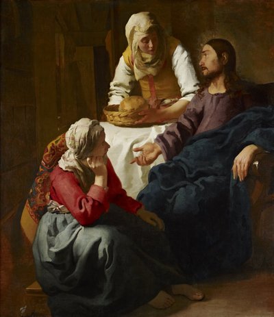 Christus im Haus von Martha und Maria tekijältä Johannes Vermeer