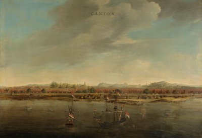 Näkymä kantonista Kiinassa, n. 1662-3 tekijältä Johannes Vinckeboons