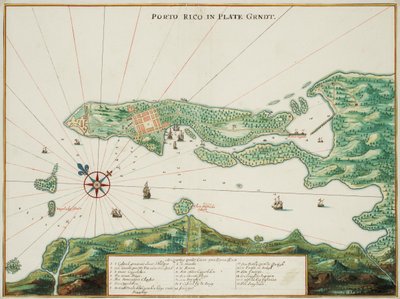 Puerto Ricon kartta tekijältä Johannes Vingboons
