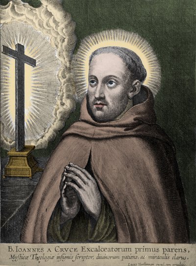 Pyhä Johannes Ristin (Juan de Yepes Alvarez, Juan de la Cruz) (1542-1591) - grav. kirjoittanut Vorstermann tekijältä Johannes Vorsterman