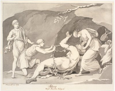 "Silenus/ Vergilius. Bucolia Ecloga 6." tekijältä Johannes Wiedewelt