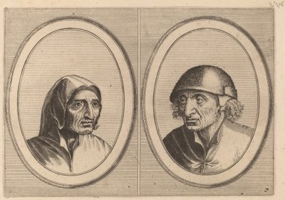 "Rijckje Schimmel-penninghs" ja "Lubbert Leever-makkara" tekijältä Johannes and Lucas van Doetechum after Pieter Bruegel the Elder