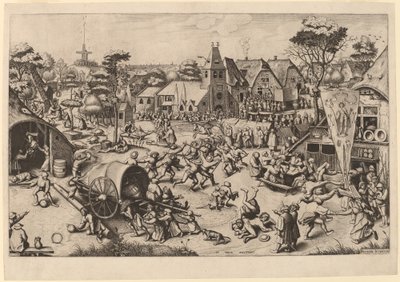 Pyhän Yrjön juhla tekijältä Johannes and Lucas van Doetechum after Pieter Bruegel the Elder