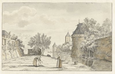 Näkymä Plompetorenille Utrechtissa tekijältä Johannes de Bosch