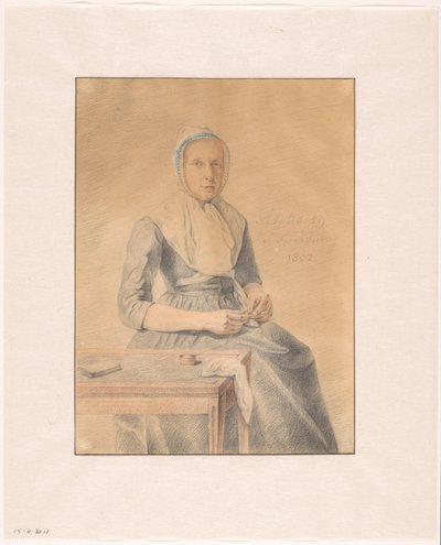 Catherine van Eckin muotokuva tekijältä Johannes de Koning (signed by artist)