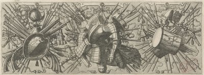Friise kaksinkertaisella rummulla Panoplia sev armamentarium… (sarjan nimi) tekijältä Johannes of Lucas van Doetechum