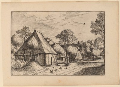 Maatila, jossa on vetokaivo tekijältä Johannes van Doetechum, the Elder and Lucas