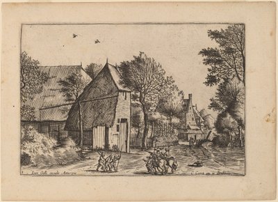 Village Road ja Draw Well tekijältä Johannes van Doetechum, the Elder and Lucas