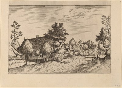 Kyläkatu tekijältä Johannes van Doetechum, the Elder and Lucas