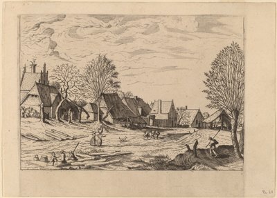 Kyläkatu tekijältä Johannes van Doetechum, the Elder and Lucas