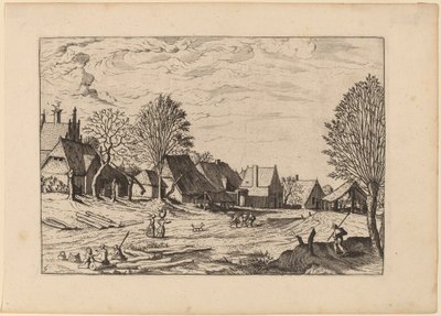 Kyläkatu tekijältä Johannes van Doetechum, the Elder and Lucas