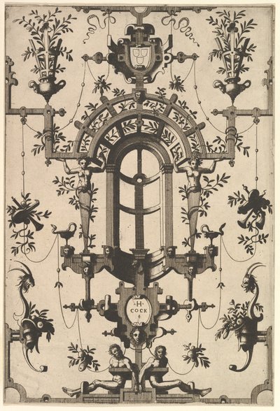 Moderni groteski nauhalla, 1554. tekijältä Johannes van Doetecum I