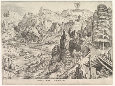 Katuva Magdalena Magdalena Poenitens Suuret maisemat, n. 1555-56. tekijältä Johannes van Doetecum I