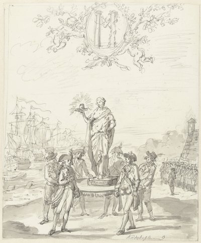 General Arms, koristelu Kadijkspleinillä, 1795 tekijältä Johannes van Dregt (rejected attribution)