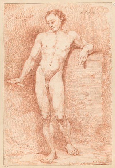 Seisova miesalasti edestä katsottuna (3. palkinto 1768) tekijältä Johannes van Dregt