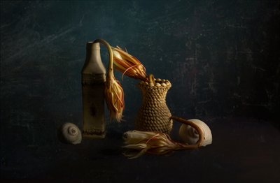 Haalistuva kukkien asetelma tekijältä John-Mei Zhong
