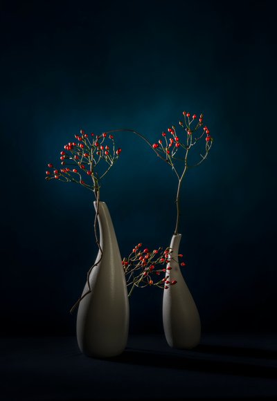 Red Berries -modernit maljakot tekijältä John-Mei Zhong