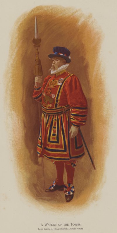 Tornin vartija (väri litho) tekijältä John (after) Charlton