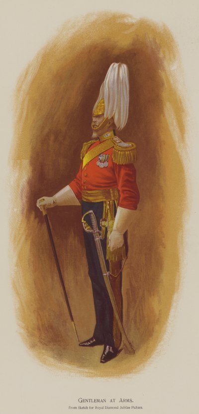 Gentleman at Arms (väri litho) tekijältä John (after) Charlton
