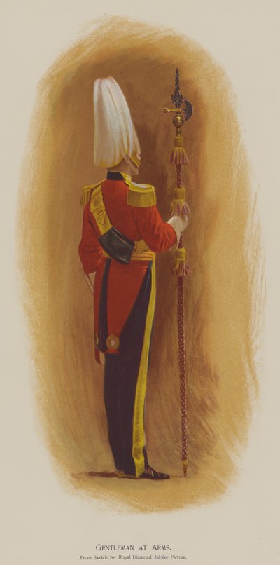 Gentleman at Arms (väri litho) tekijältä John (after) Charlton