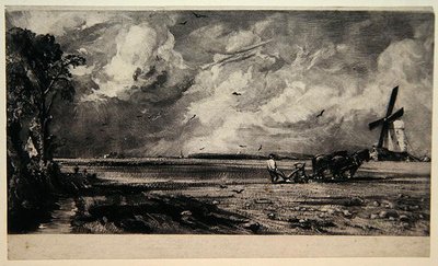 Kevät, kaiverrus David Lucas (1802-81), n. 1829 (mezzotint & musta hiilimuste paperille) tekijältä John (after) Constable