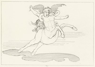 Cacus, Inferno, Canto 25 (kaiverrus) tekijältä John (after) Flaxman