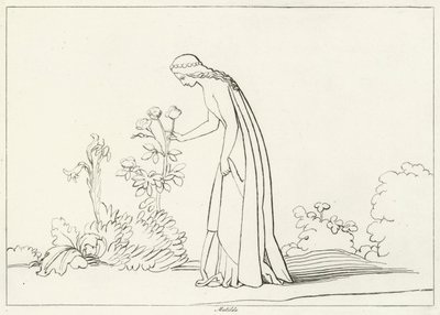 Matilda, Kiirastuli, Canto 28 (kaiverrus) tekijältä John (after) Flaxman