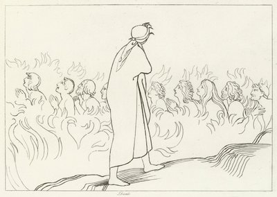 Lihallinen, Kiirastuli, Canto 25 (kaiverrus) tekijältä John (after) Flaxman