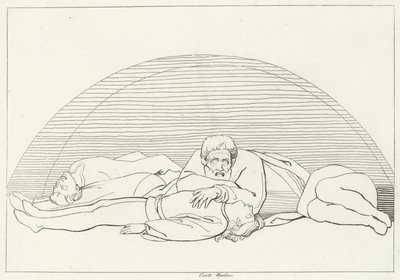 Ugolinon kuolema, Inferno, Canto 33 (kaiverrus) tekijältä John (after) Flaxman