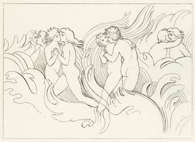 The Fiery Doom, Kiirastule, Canto 26 (kaiverrus) tekijältä John (after) Flaxman