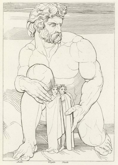 Jättiläiset, Inferno, Canto 31 (kaiverrus) tekijältä John (after) Flaxman