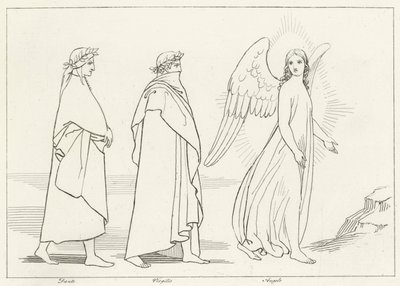 Opasenkeli, Kiirastule, Canto 15 (kaiverrus) tekijältä John (after) Flaxman